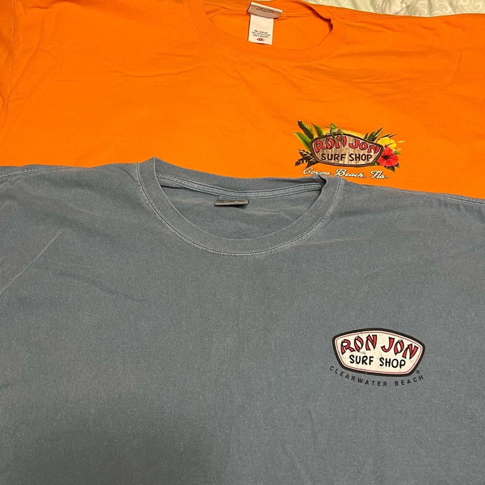 2 pack Men’s 3XL Ron Jon T shirts - cocoa beach and Clearwater beach used